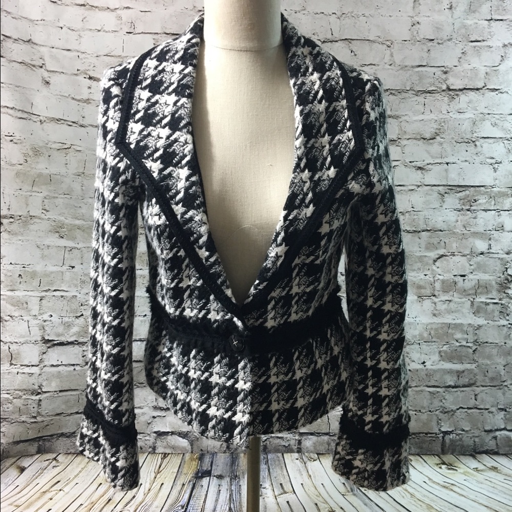 White House Black Market Houndstooth Jacket 6